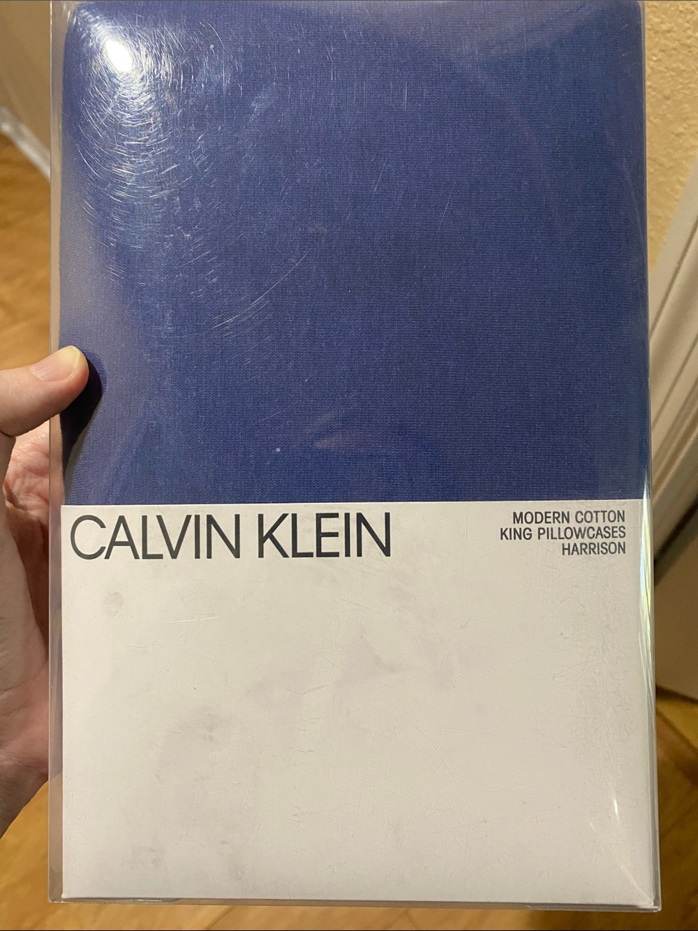 Calvin Klein King Pillowcases in Deep Blue
